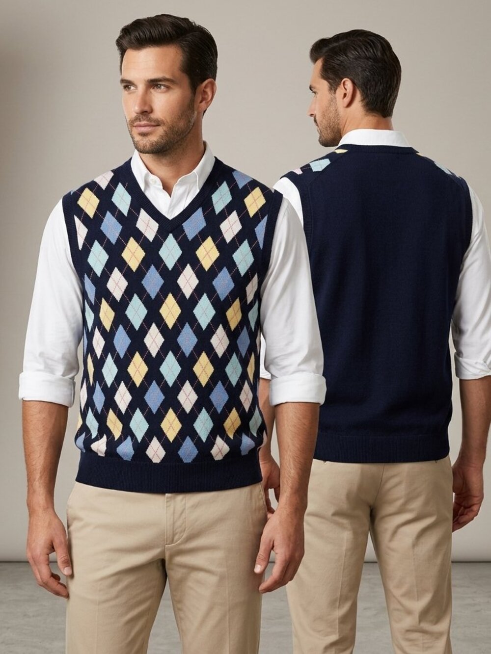 Brooks Brothers Country Club Argyle Sweater Vest - XL - Silk/Cotton
